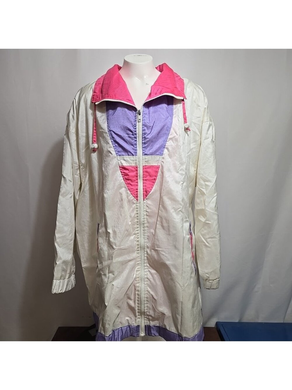 Vintage 90s Komitor Windbreaker Womens Size XL-XXL Pastel Colorblock 90s Y2K